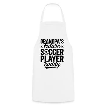 Soccer Kids - Grandpa's Future Soccer Player Buddy - Cooking Apron - white - Front - AI Model Male 185 dark (185cm)