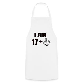 18th birthday - Cooking Apron - white - Front - AI Model Male 185 dark (185cm)