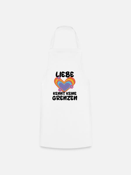 Gleichberechtigung Lgbt beziehung Herz Statement - Kochschürze - Weiß