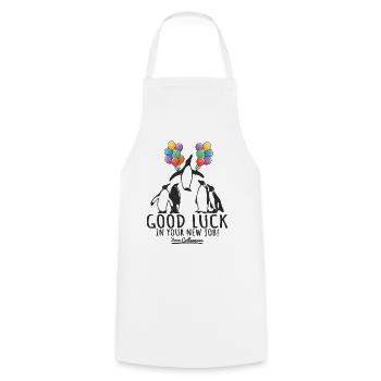Job Change New Job Farewell Farewell Gift - Cooking Apron - white - Front - AI Model Male 185 dark (185cm)