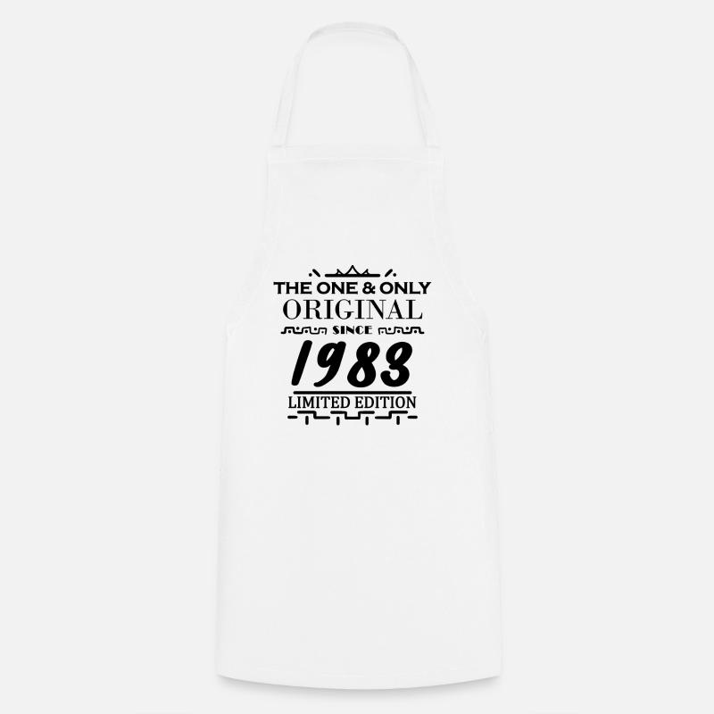 1983 - Année de construction 1983 - Né en 1983 - Tablier de cuisine - blanc