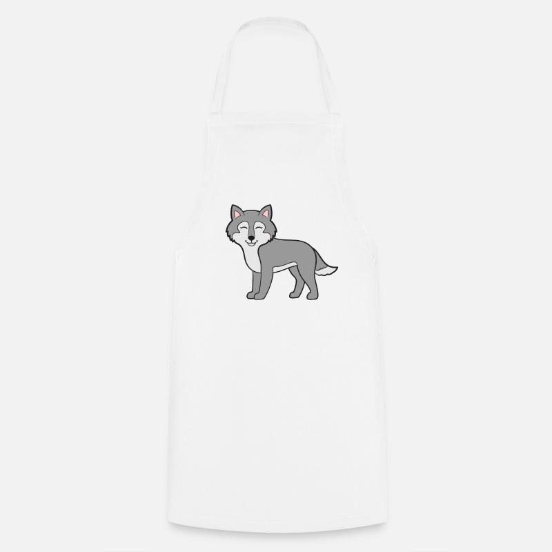 Loups-loups - Tablier de cuisine - blanc
