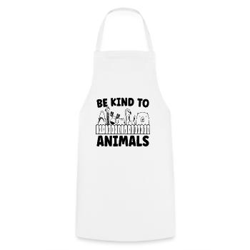 Be Kind Animal Welfare Animal Lover Animal Worker - Kochschürze - Weiß - Vorne - AI Model Male 185 dark (185cm)