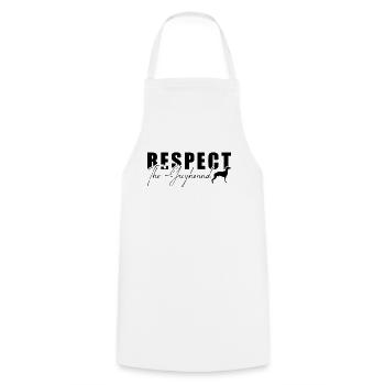 Respect The Greyhounds Dog Racing Greyhound Racer - Cooking Apron - white - Front - AI Model Male 185 dark (185cm)