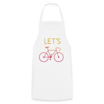 Let's Cycling - Cooking Apron - white - Front - AI Model Male 185 dark (185cm)