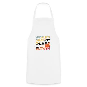 Glassblowing The best glass in the world - Cooking Apron - white - Front - AI Model Male 185 dark (185cm)