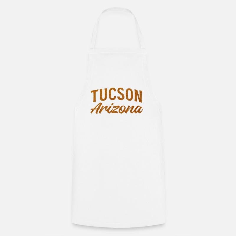 Écriture rustique de Tucson, Arizona - Tablier de cuisine - blanc
