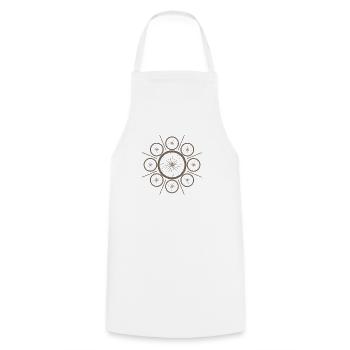 Bike Wheels Fitness Sport Health - Cooking Apron - white - Front - AI Model Male 185 dark (185cm)