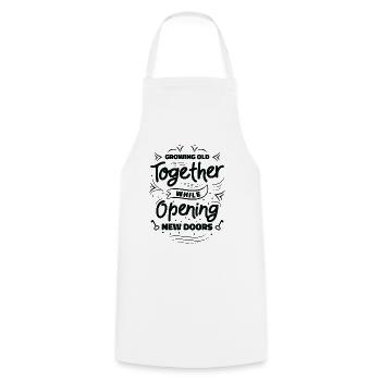 Retirement Couple Grandparents Life Quote Vintage - Cooking Apron - white - Front - AI Model Male 185 dark (185cm)