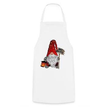 Anti Wichtel Weihnachts Zwerg - Kochschürze - Weiß - Vorne - AI Model Male 185 dark (185cm)