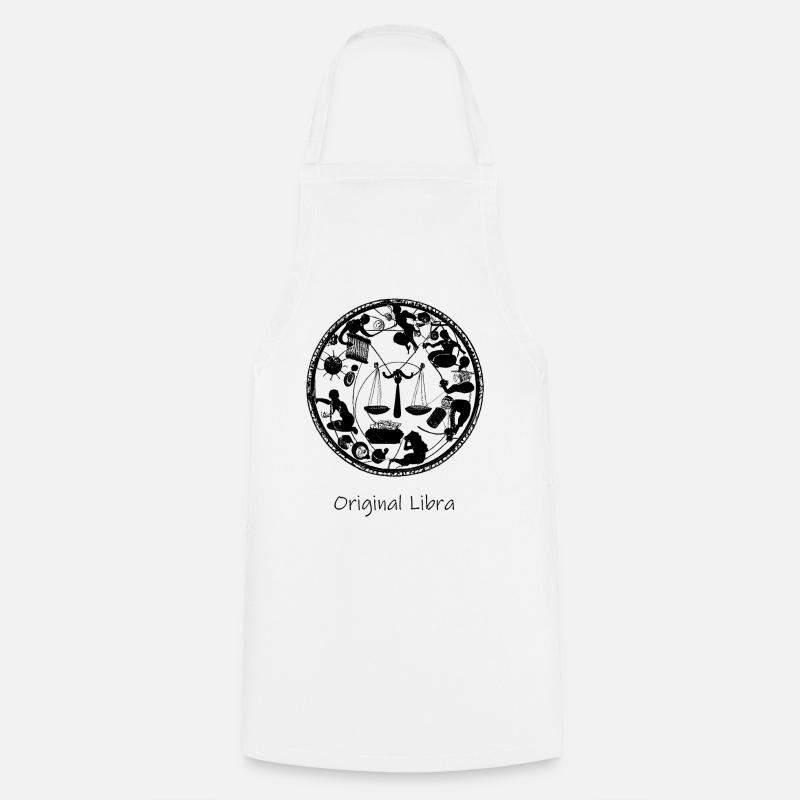 Zodiac sign Libra 001 black - Cooking Apron - white