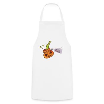 Pumpkin Spice Potion Coffee Enthusiast Halloween - Cooking Apron - white - Front - AI Model Male 185 dark (185cm)