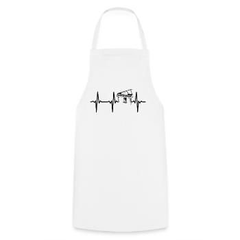 Piano Heartbeat Piano ECG Heartbeat Pianiste - Tablier de cuisine - blanc - Devant - AI Model Male 185 dark (185cm)
