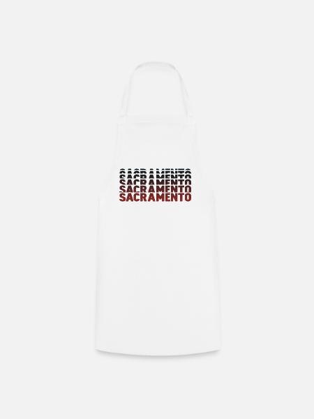 Sacramento Gradient Schriftzug Mehrfach - Kochschürze - Weiß