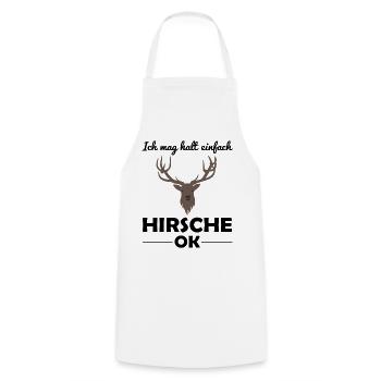 Hirsch Waldtiere Tierliebhaber Spruch Geschenk - Kochschürze - Weiß - Vorne - AI Model Male 185 dark (185cm)