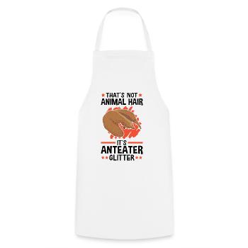 This is Anteater Glitter Anteater - Cooking Apron - white - Front - AI Model Male 185 dark (185cm)