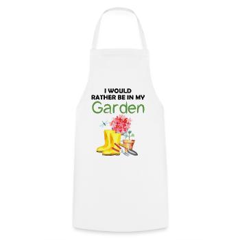 Jardin drôle Dicton Hobby Gardener Idée cadeau - Tablier de cuisine - blanc - Devant - AI Model Male 185 dark (185cm)