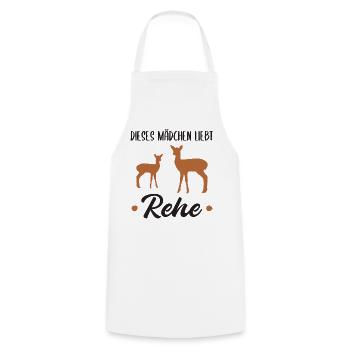 Reh Rehkitz Waldtiere Mädchen Geschenk - Kochschürze - Weiß - Vorne - AI Model Male 185 dark (185cm)