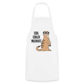 Suricate cool drôle de dicton cadeau - Tablier de cuisine - blanc - Devant - AI Model Male 185 dark (185cm)