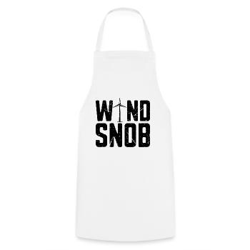 Wind Snob Windmill Green Energy Turbine Technician - Cooking Apron - white - Front - AI Model Male 185 dark (185cm)