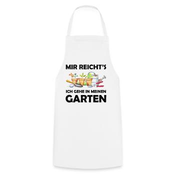 Garten Lustiger Spruch Hobbygärtner Geschenkidee - Kochschürze - Weiß - Vorne - AI Model Male 185 dark (185cm)