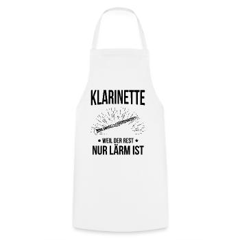 Klarinette Klarinettenspieler Klarinettist - Kochschürze - Weiß - Vorne - AI Model Male 185 dark (185cm)