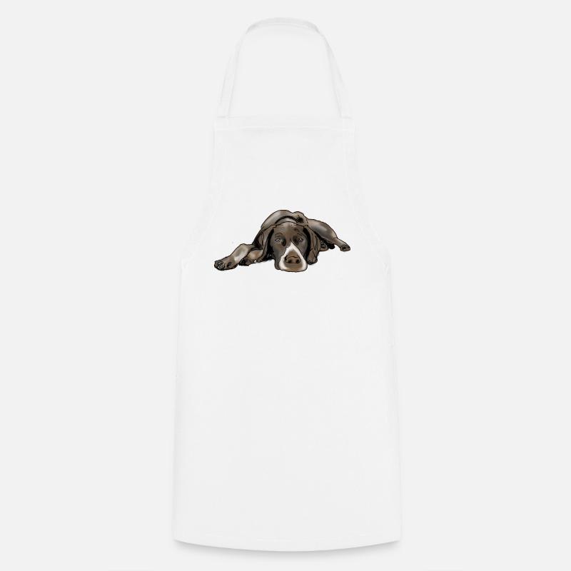 Pointer German Shorthair - Cooking Apron - white