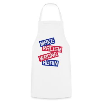 make racism wrong again - Cooking Apron - white - Front - AI Model Male 185 dark (185cm)