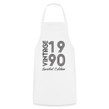 Vintage 1990 Vintage Geburtstag Retro Vintage - Kochschürze - Weiß - Vorne - AI Model Male 185 dark (185cm)