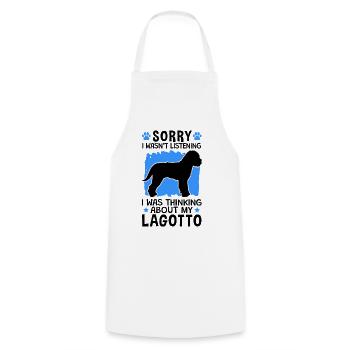 Thought of Lagotto Romagnolo Truffle dog - Cooking Apron - white - Front - AI Model Male 185 dark (185cm)
