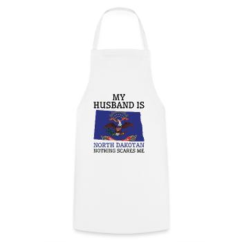 Nothing Scares Me North Dakotan Husband North - Cooking Apron - white - Front - AI Model Male 185 dark (185cm)