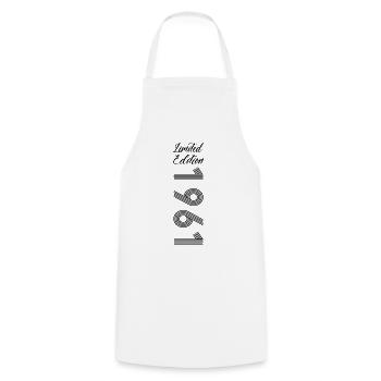 Édition limitée 1961 - Tablier de cuisine - blanc - Devant - AI Model Male 185 dark (185cm)