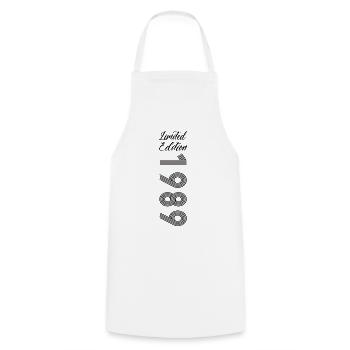 Édition limitée 1989 - Tablier de cuisine - blanc - Devant - AI Model Male 185 dark (185cm)