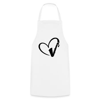 Saxophone Coeur Saxophoniste Saxophone Lover - Tablier de cuisine - blanc - Devant - AI Model Male 185 dark (185cm)