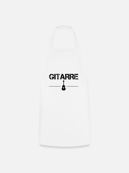 Gitarre - Kochschürze - Weiß