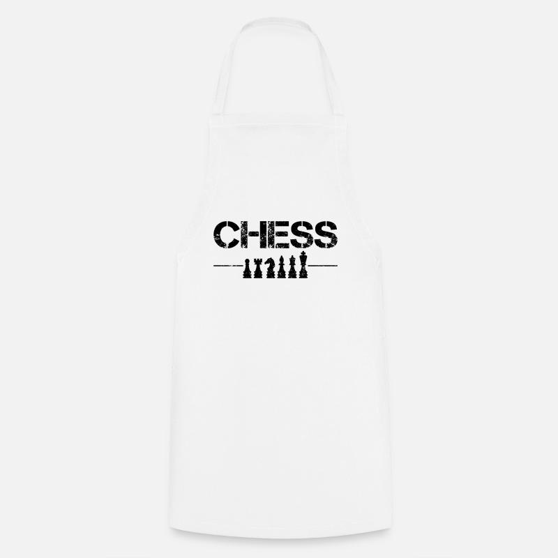 Échecs - Tablier de cuisine - blanc
