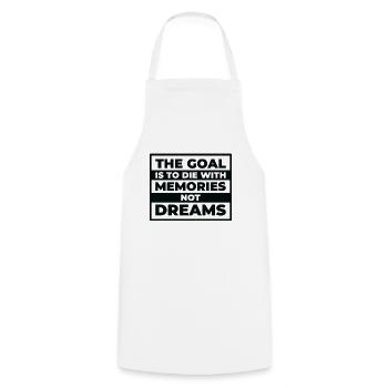 Goal Life Quotes Memories Message positif - Tablier de cuisine - blanc - Devant - AI Model Male 185 dark (185cm)