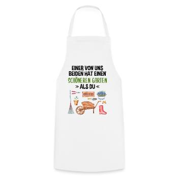 Garten Lustiger Spruch Hobby Gärtner Geschenkidee - Kochschürze - Weiß - Vorne - AI Model Male 185 dark (185cm)