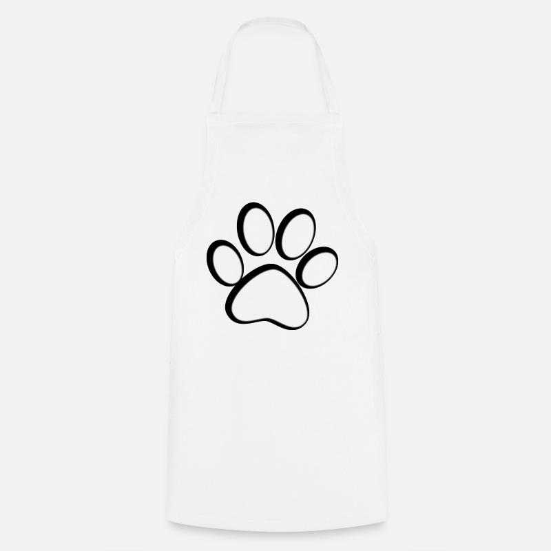 Patte de chat - Tablier de cuisine - blanc