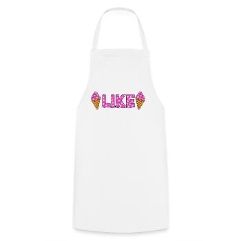 Comme des flocons de glace roses - Tablier de cuisine - blanc - Devant - AI Model Male 185 dark (185cm)
