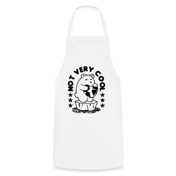 Not Very Cool Awareness Global Warming Advocate - Cooking Apron - white - Front - AI Model Male 185 dark (185cm)