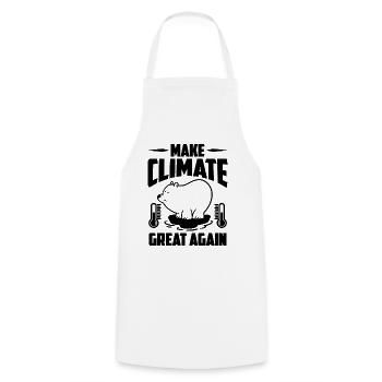 Make Climate Great Science Global Warming Advocate - Cooking Apron - white - Front - AI Model Male 185 dark (185cm)