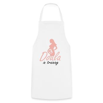 Doula In Training Midwife - Cooking Apron - white - Front - AI Model Male 185 dark (185cm)