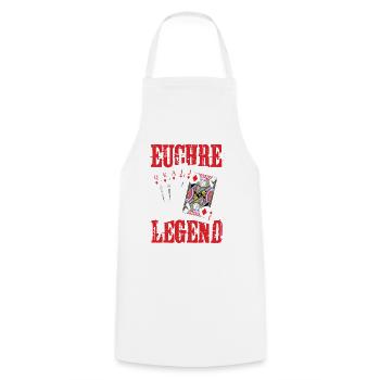 Euchre Legend Euchre Jeu de cartes Euchre - Tablier de cuisine - blanc - Devant - AI Model Male 185 dark (185cm)