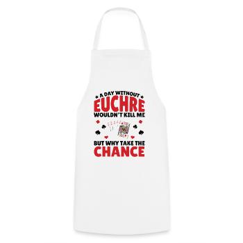 Une journée sans Euchre - Euchre Player Card Game - Tablier de cuisine - blanc - Devant - AI Model Male 185 dark (185cm)