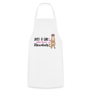 Meerkat Saying Gift Ladies Girl - Cooking Apron - white - Front - AI Model Male 185 dark (185cm)