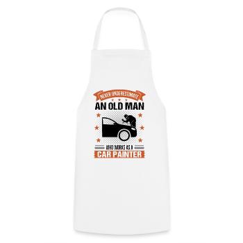 Painter Old Man Saying Men's Gift - Cooking Apron - white - Front - AI Model Male 185 dark (185cm)