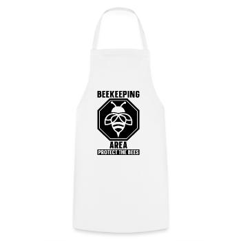 Beekeeping Are Protected The Bees Insect Beekeeper - Cooking Apron - white - Front - AI Model Male 185 dark (185cm)