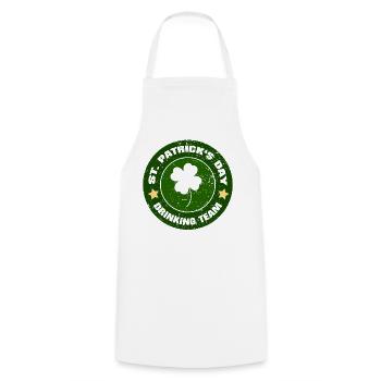 Équipe de consommation d’alcool de la Saint-Patrick - Drôle de dicton - Tablier de cuisine - blanc - Devant - AI Model Male 185 dark (185cm)