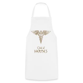Child of Hermes – Percy Jackson inspired design - Cooking Apron - white - Front - AI Model Male 185 dark (185cm)